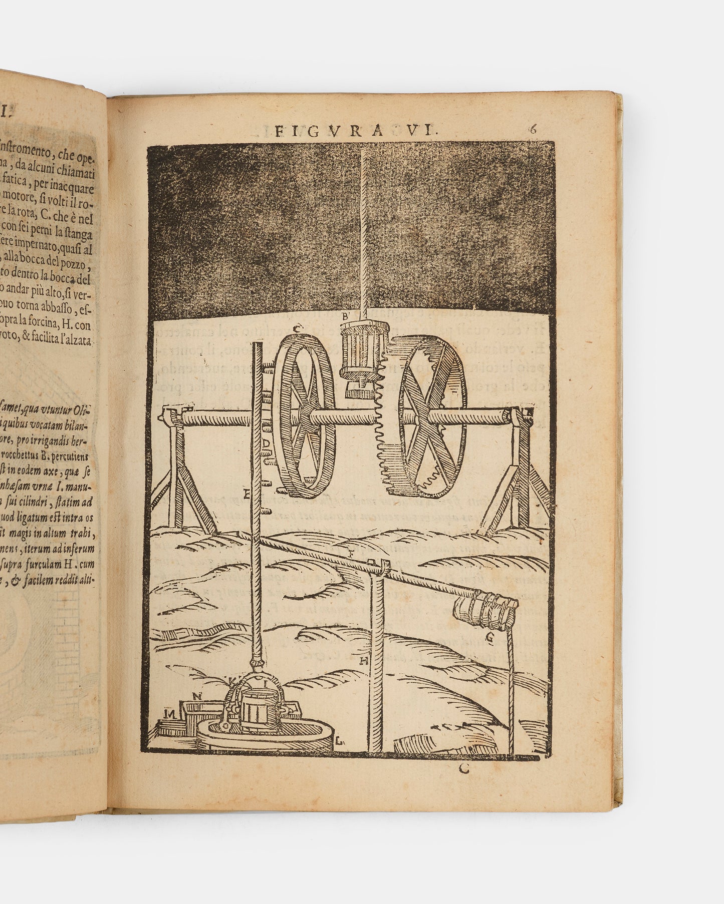 The first edition of Giovanni Branca's Le Machine, a key early work on engineering containing the first published depiction of a steam turbine.