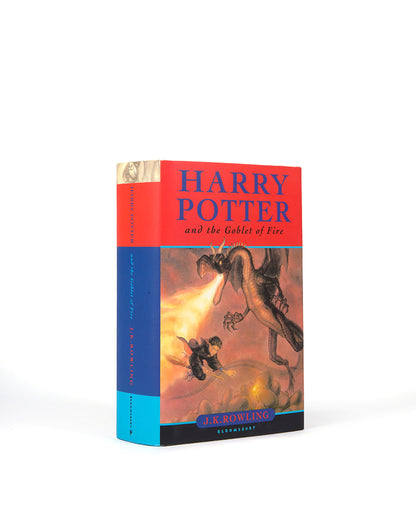 A fine first edition of the fourth Harry Potter book by J.K. Rowling, Harry Potter and the Goblet of Fire, the first in the series to state 'First Edition'