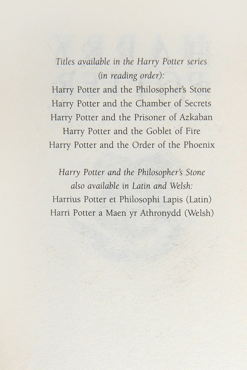 The first edition, first impression of J.K. Rowling's Harry Potter and the Order of the Phoenix, a fine copy in the original dust-jacket