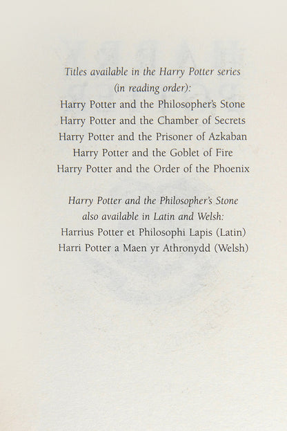 The first edition, first impression of J.K. Rowling's Harry Potter and the Order of the Phoenix, a fine copy in the original dust-jacket