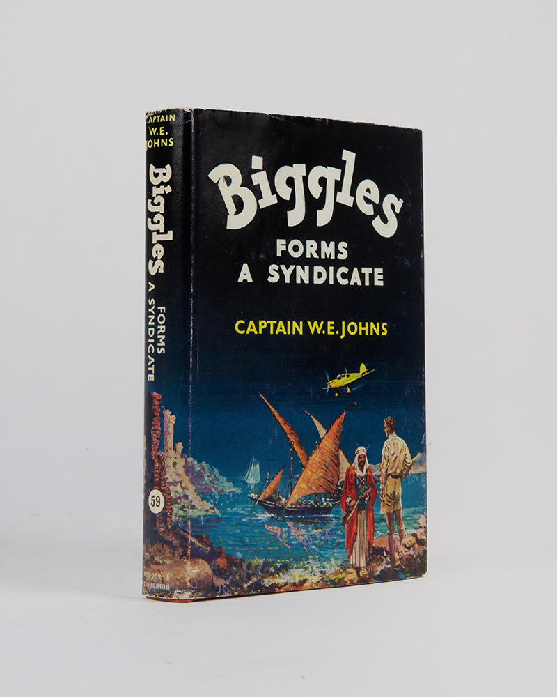 First edition of Biggles Forms a Syndicate by Captain W.E. Johns, jacket designand illustrations by 'Stead'