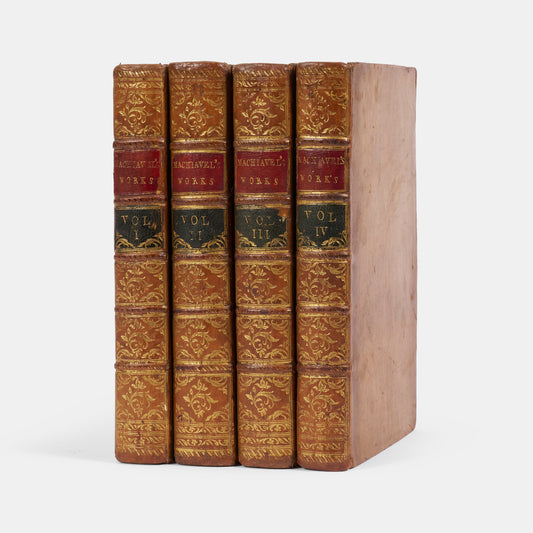 An attractive set in contemporary sprinkled calf of the collected works of Niccolò Machiavelli, following the English-language translation of Ellis Farneworth