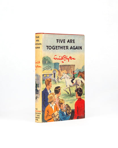 From the Famous Five series by Enid Blyton,  Five are Together Again is the 21st in the series and features Julian, Dick, Georgina, Anne and Timmy the dog, first edition, 1963