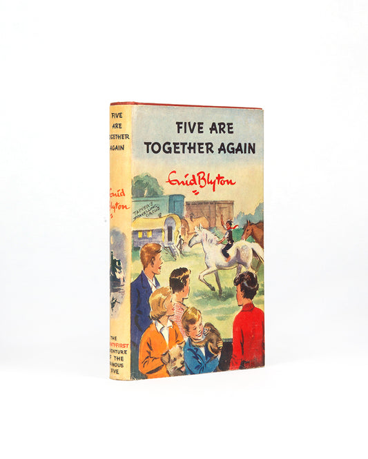 From the Famous Five series by Enid Blyton,  Five are Together Again is the 21st in the series and features Julian, Dick, Georgina, Anne and Timmy the dog, first edition, 1963