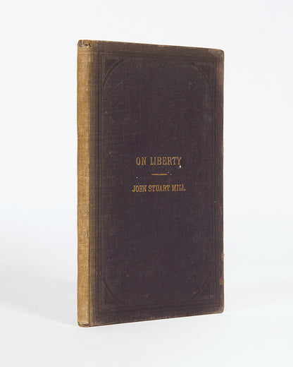 A late Victorian edition of Mill's great essay On Liberty, in the publisher's purple cloth