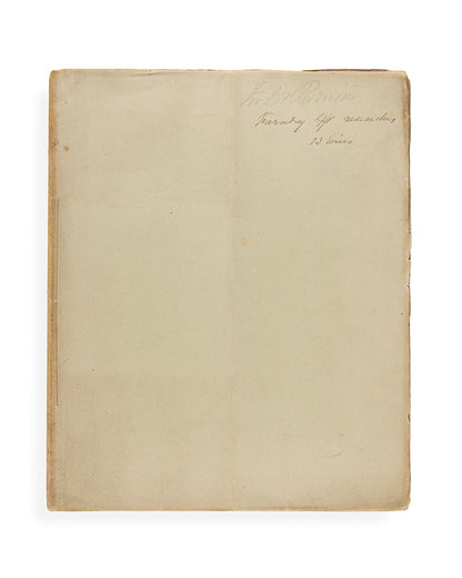 The rare offprint of Michael Faraday's Experimental Researches in Electricity, Twenty-Third Series. Presentation copy inscribed by the author.