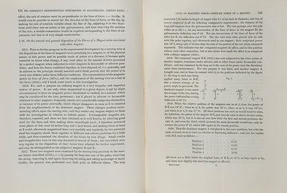 The rare offprint of Michael Faraday's Experimental Researches in Electricity, Twenty-ninth Series. Presentation copy inscribed by the author.