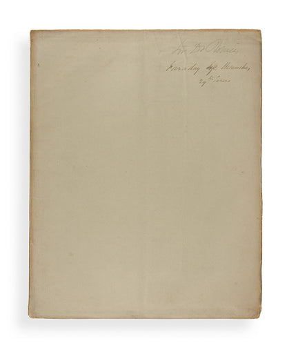The rare offprint of Michael Faraday's Experimental Researches in Electricity, Twenty-ninth Series. Presentation copy inscribed by the author.