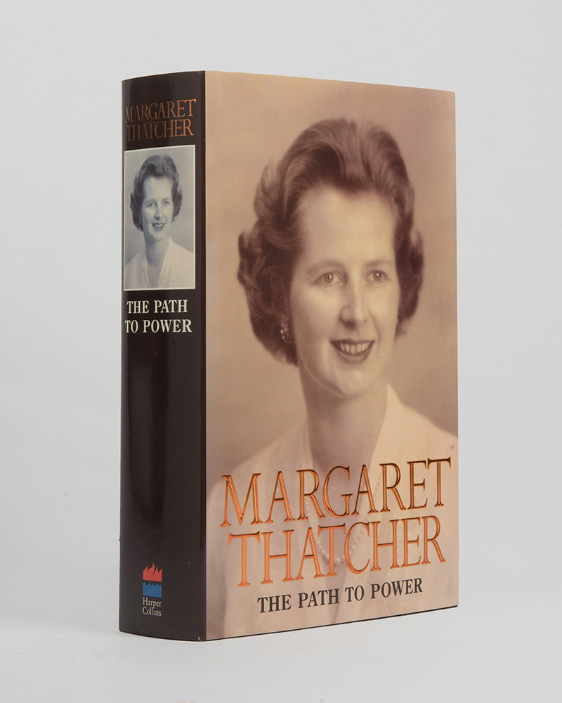 A first edition of Margaret Thatcher's autobiography The Path to Power, signed by Lady Thatcher on the title page
