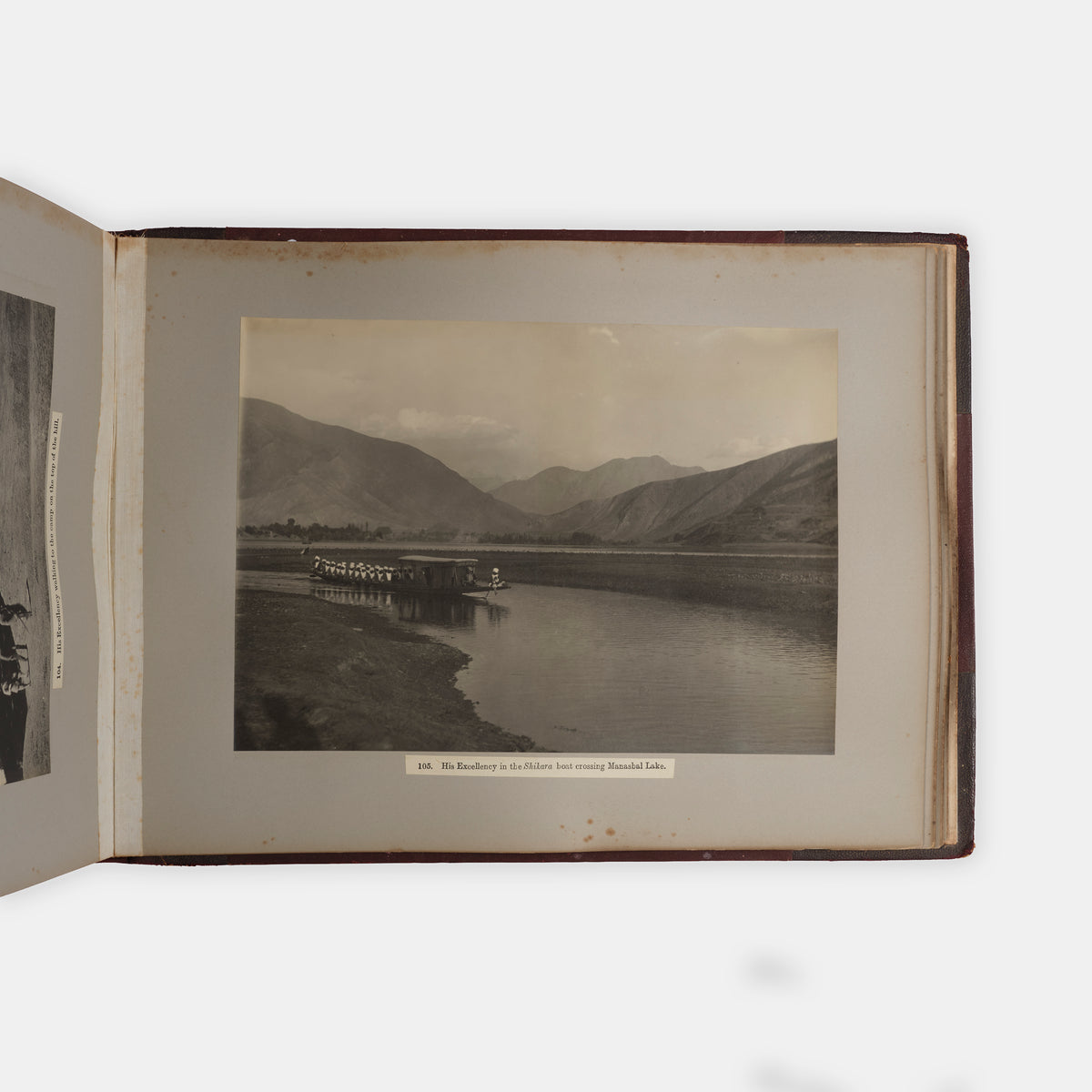Charming commemorative photograph album of the Visit of His Excellency Lord Chelmsford, Viceroy and Governor General of India, to Kashmir 1918, also meeting the Maharajah Jagatjit Singh Sahib Bahadur of Kapurthala in the Punjab.