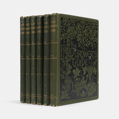 Charming set of The Fruit Grower's Guide by John Wright and illustrated by May Rivers, one of the classic victorian works of British gardening and fruit trees.