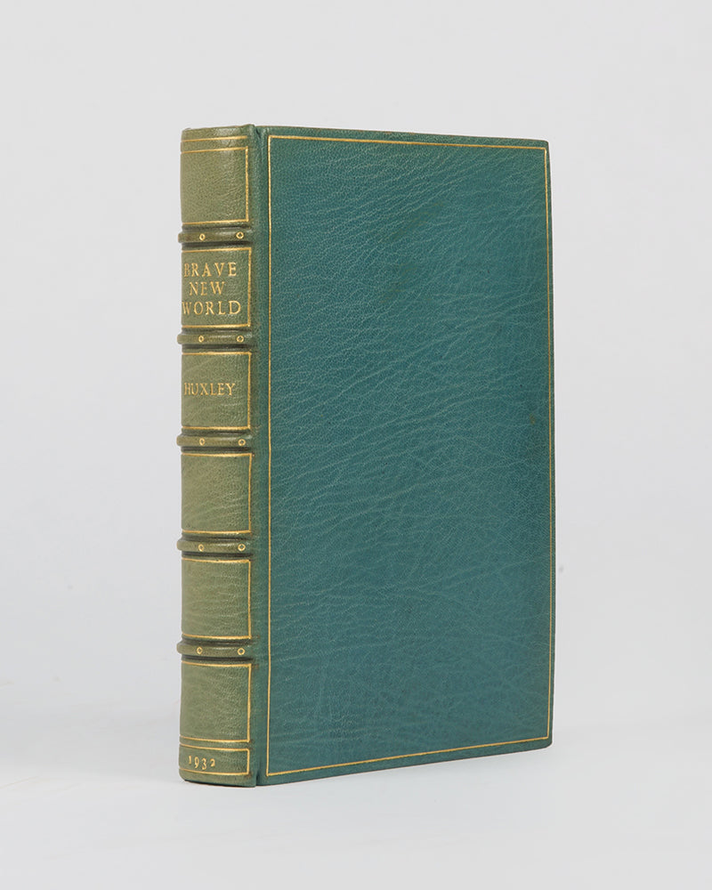 A very good first edition example of Aldous Huxley's Brave New World, a groundbreaking and chilling dystopian classic, in a modern fine-binding by Bayntun Riviere.