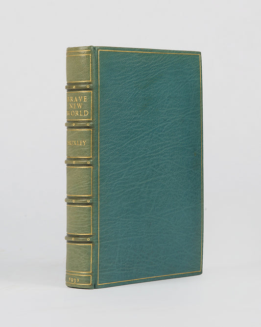 A very good first edition example of Aldous Huxley's Brave New World, a groundbreaking and chilling dystopian classic, in a modern fine-binding by Bayntun Riviere.