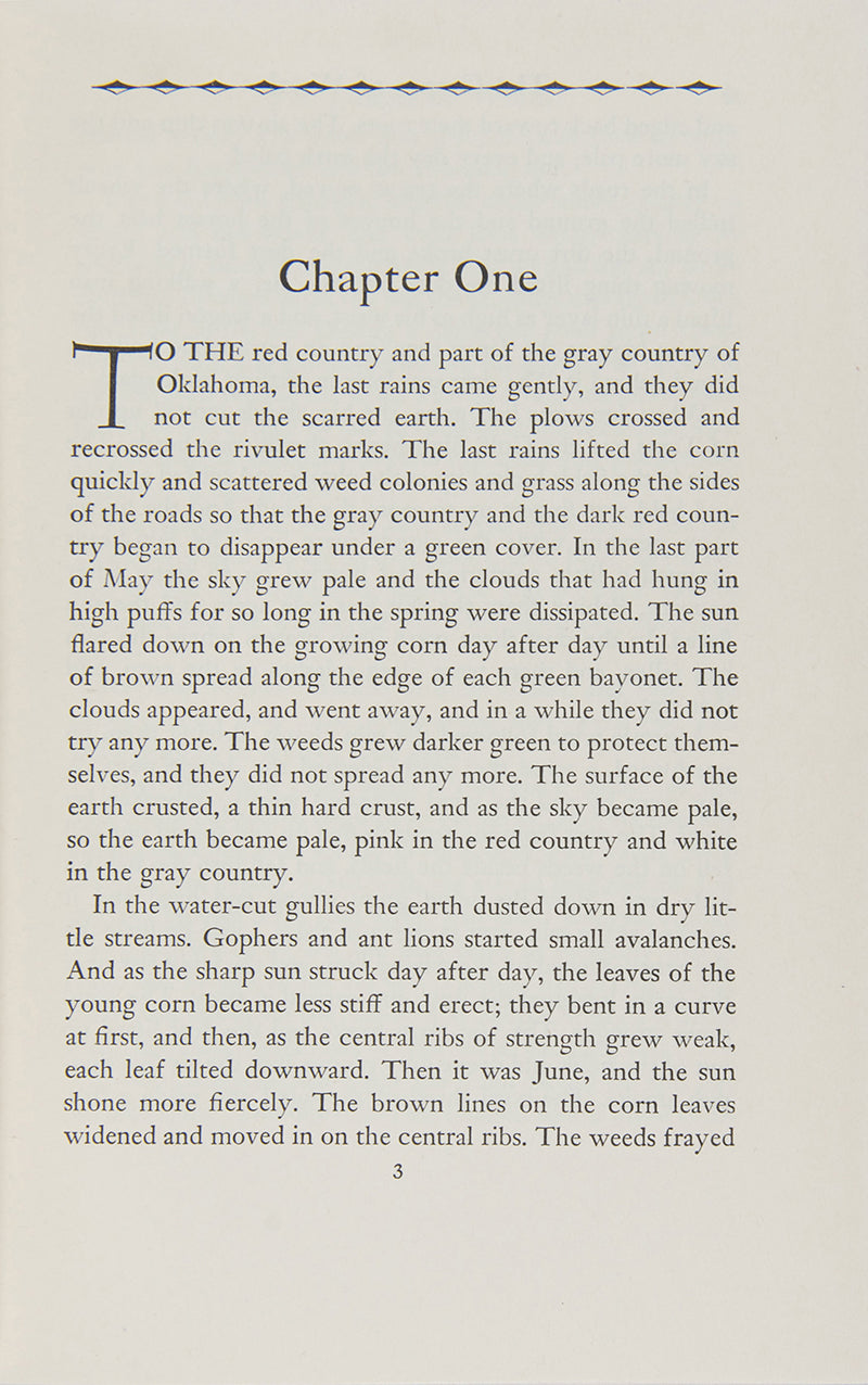 John Steinbeck set his novel The Grapes of Wrath during the Great Depression, the novel focuses on the Joads, a poor family of tenant farmers driven from their home by drought, economic hardship, and changes in financial and agricultural industries. 