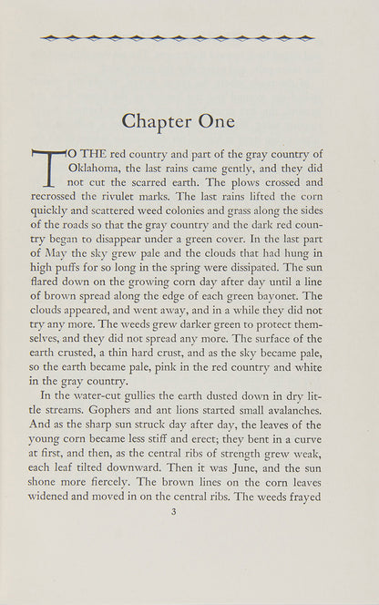 John Steinbeck set his novel The Grapes of Wrath during the Great Depression, the novel focuses on the Joads, a poor family of tenant farmers driven from their home by drought, economic hardship, and changes in financial and agricultural industries. 