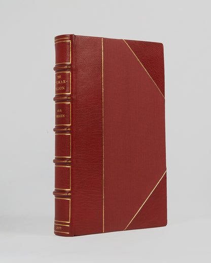 The first edition of J.R.R. Tolkien's tales of The Silmarillion, set in an age when Morgoth, the first Dark Lord, dwelt in Middle-Earth, and the High Elves made war upon him for the recovery of the Silmarils, the jewels containing the pure light of Valinor.