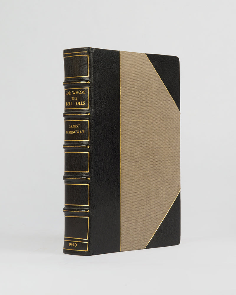 First edition of <em>For Whom the Bell Tolls,</em> one of Ernest Hemingway's most famous novels documenting the the story of American teacher Robert Jordan's experience of the Spanish Civil War. 