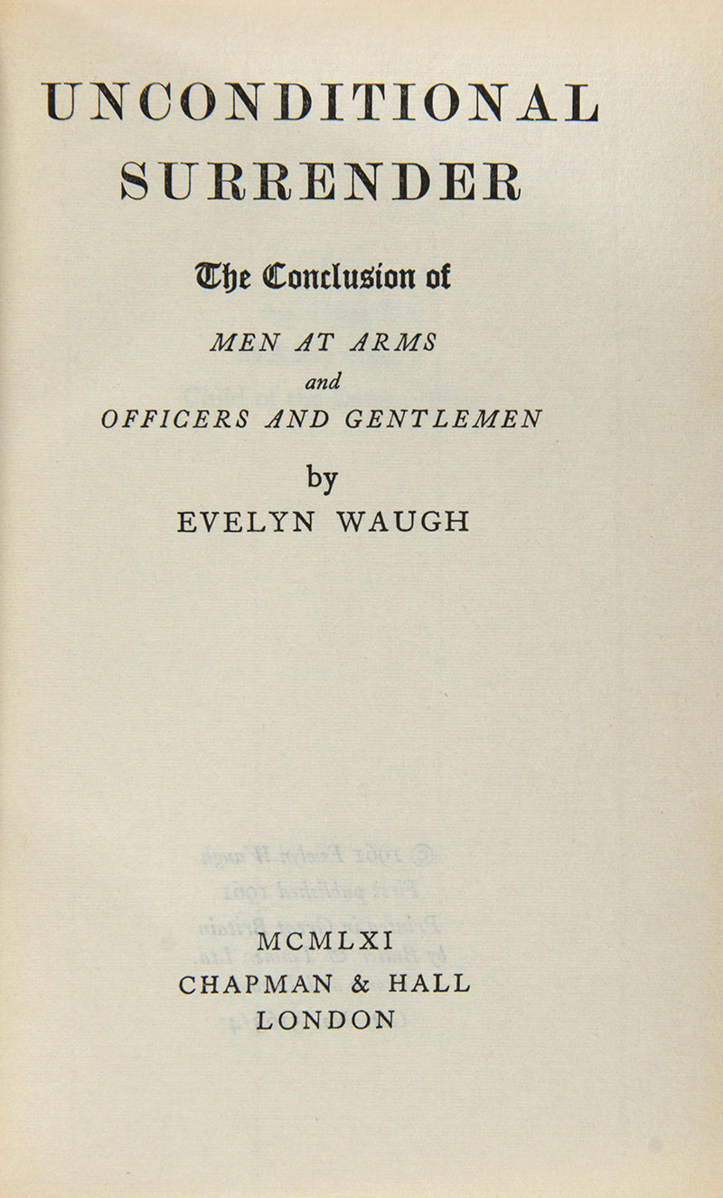 The Sword of Honour Trilogy is possibly the best novel series of the Second World War, loosely mirroring Evelyn Waugh's own wartime experience.