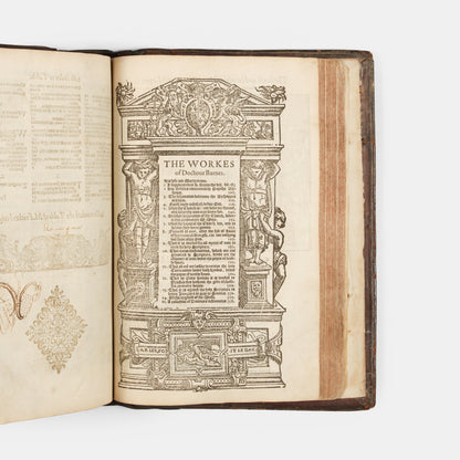 The first edition of the collected works of the Protestant marturs William Tyndale, John Frifth and Robert Barnes in English