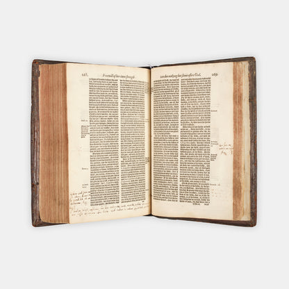 The first edition of the collected works of the Protestant marturs William Tyndale, John Frifth and Robert Barnes in English