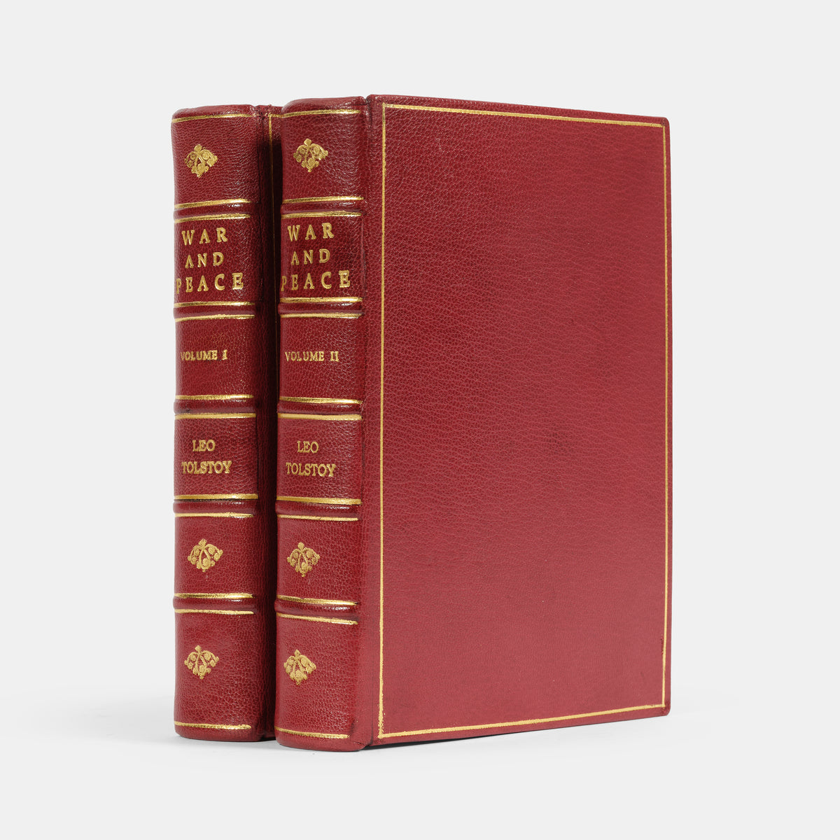 A first edition of the Garnett translation of War and Peace by Leo Tolstoy.