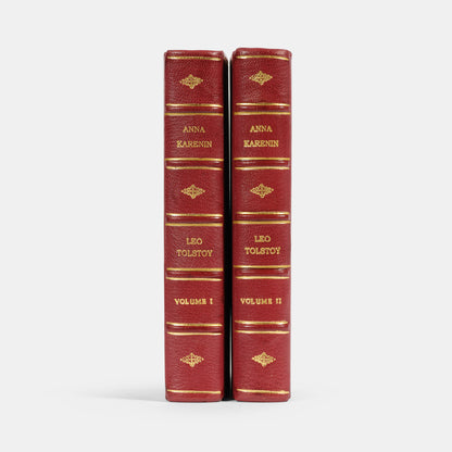 A first edition of the Garnett translation of Anna Karenin by Leo Tolstoy.