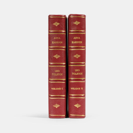 A first edition of the Garnett translation of Anna Karenin by Leo Tolstoy.