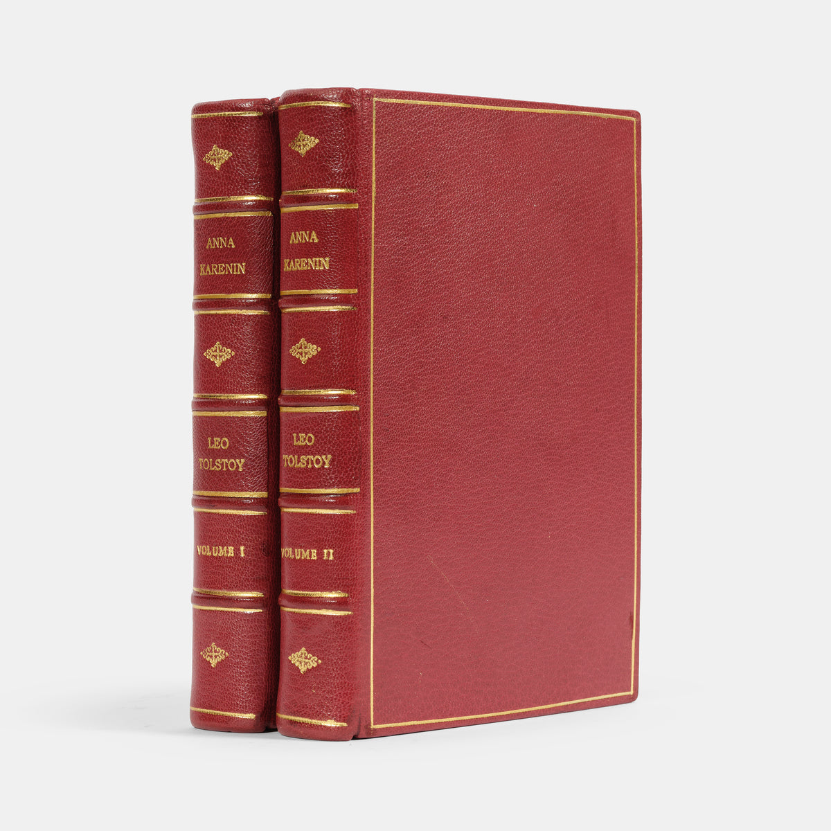 A first edition of the Garnett translation of Anna Karenin by Leo Tolstoy.