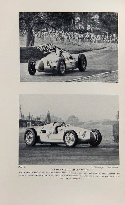 Deluxe issue of the first edition of Motor Racing by Peter Berthon and others for the Lonsdale Library, in full blue morocco.