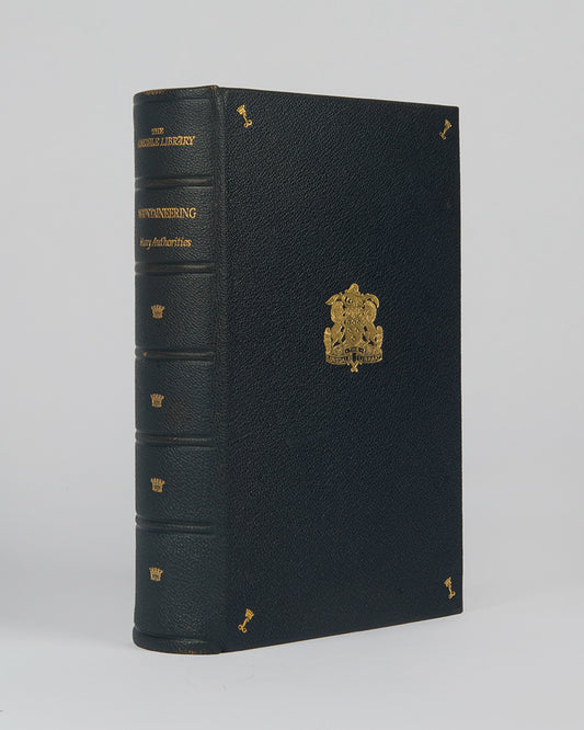 Deluxe issue of the first edition of Mountaineering by Sydney Spencer and others for the Lonsdale Library, in full blue morocco.