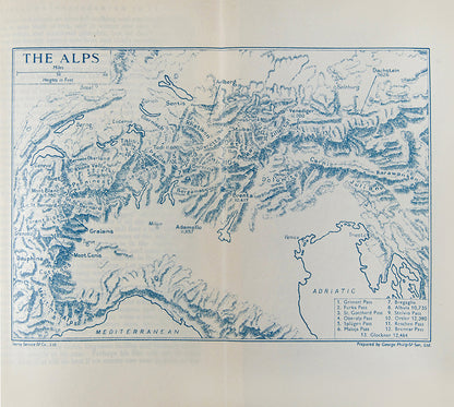 Deluxe issue of the first edition of Mountaineering by Sydney Spencer and others for the Lonsdale Library, in full blue morocco.