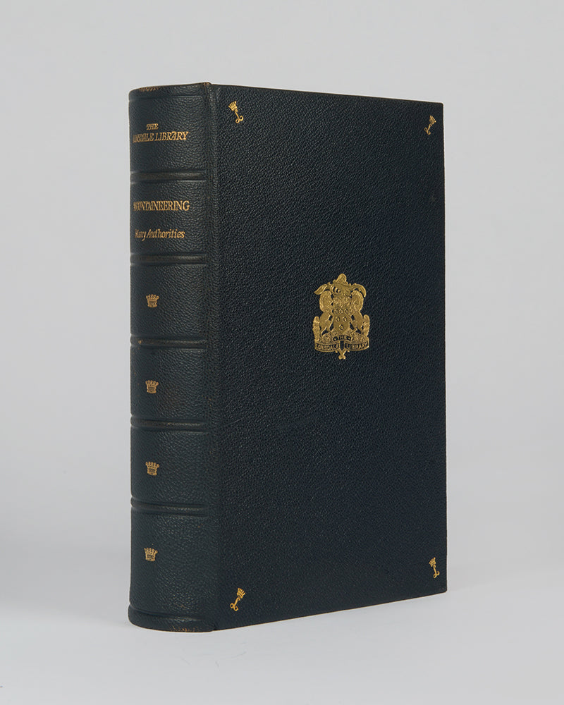 Deluxe issue of the first edition of Mountaineering by Sydney Spencer and others for the Lonsdale Library, in full blue morocco.