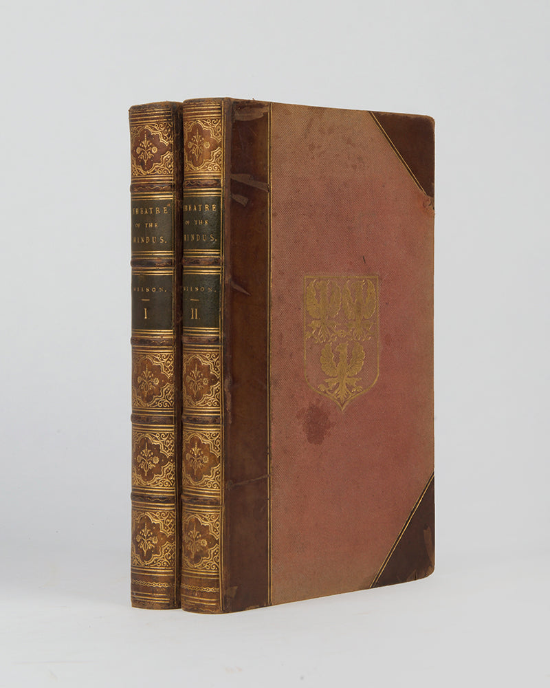 Third edition of Select Specimens of the Theatre of the Hindus by Horace Wilson, an early attempt at a survey of Indian drama with six fully translated plays and parts of twenty-three others.