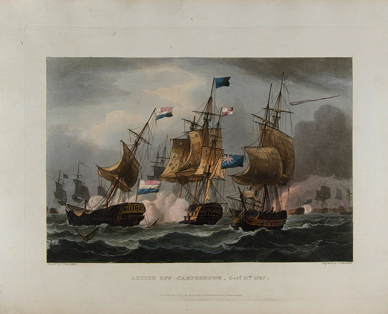 First edition, early issue, of James Jenkins's famous The Naval Achievements of Great Britain from the Year 1793-1817, with 55 striking hand-coloured aquatints.