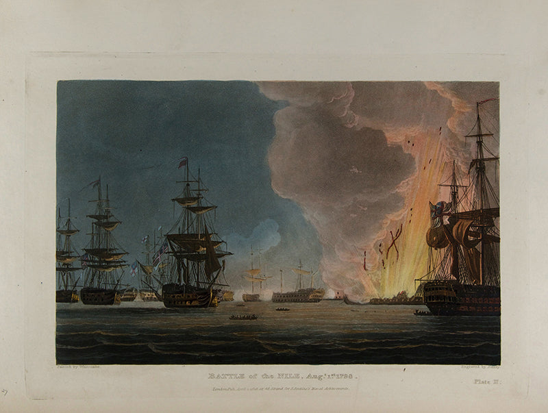 First edition, early issue, of James Jenkins's famous The Naval Achievements of Great Britain from the Year 1793-1817, with 55 striking hand-coloured aquatints.