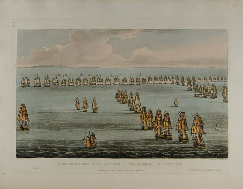 First edition, early issue, of James Jenkins's famous The Naval Achievements of Great Britain from the Year 1793-1817, with 55 striking hand-coloured aquatints.