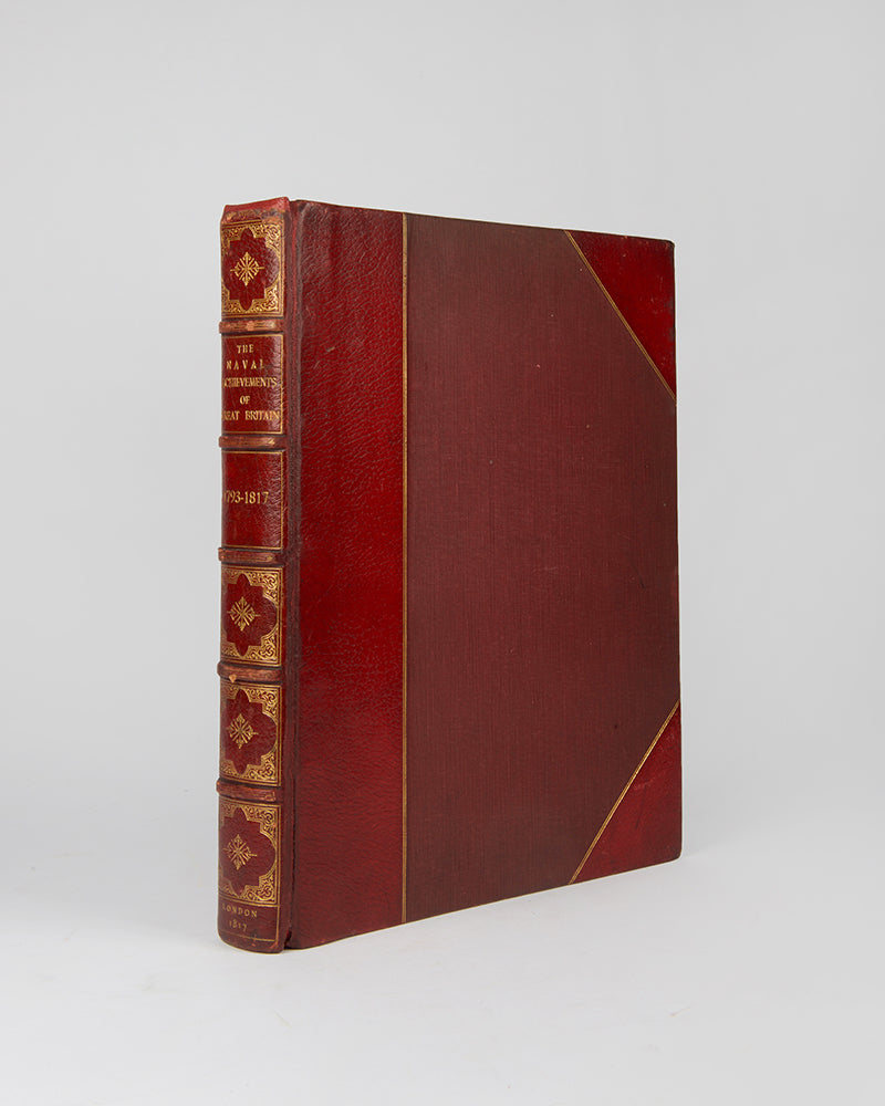First edition, early issue, of James Jenkins's famous The Naval Achievements of Great Britain from the Year 1793-1817, with 55 striking hand-coloured aquatints.