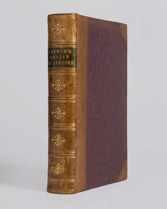 The sixth edition, the last in Darwin's lifetime, of The Origin of Species, presented by the Lords of the Admiralty to Major Henry James Jones.