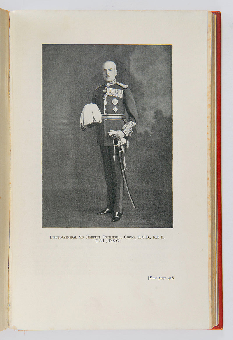 First edition of The History of the Sikh Pioneers by George MacMunn, the copy of Lieutenant-General Sir Herbert Fothergill Cooke, with his inscription and additional ephemera including extra photographs.