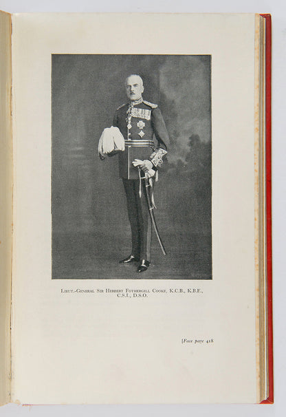 First edition of The History of the Sikh Pioneers by George MacMunn, the copy of Lieutenant-General Sir Herbert Fothergill Cooke, with his inscription and additional ephemera including extra photographs.