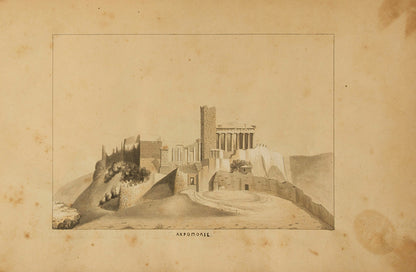 A sketchbook of pen and wash drawings of the principal ancient Greek monuments in and around Athens.