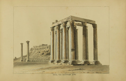 A sketchbook of pen and wash drawings of the principal ancient Greek monuments in and around Athens.