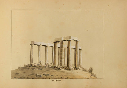 A sketchbook of pen and wash drawings of the principal ancient Greek monuments in and around Athens.