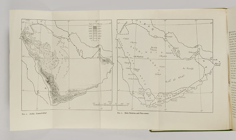 First edition of the Geographical Handbook for Western Arabia and the Red Sea includes geology, geography, the coasts, climate, history, people, ports and towns etc. 