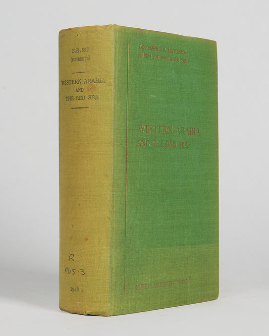First edition of the Geographical Handbook for Western Arabia and the Red Sea includes geology, geography, the coasts, climate, history, people, ports and towns etc. 