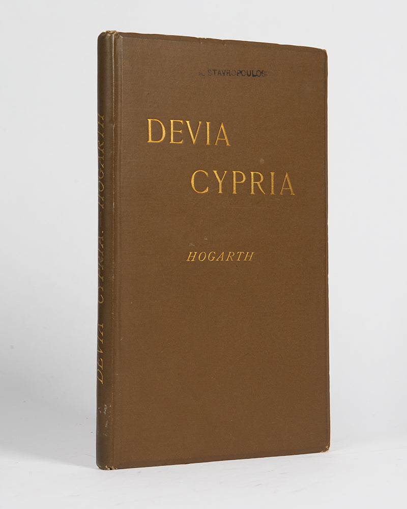 Hogarth's Devia Cypria, his first publication in which he records his excavations around Paphos and the Carpas Peninsula, under the aegis of the Cyprus exploration fund. 
