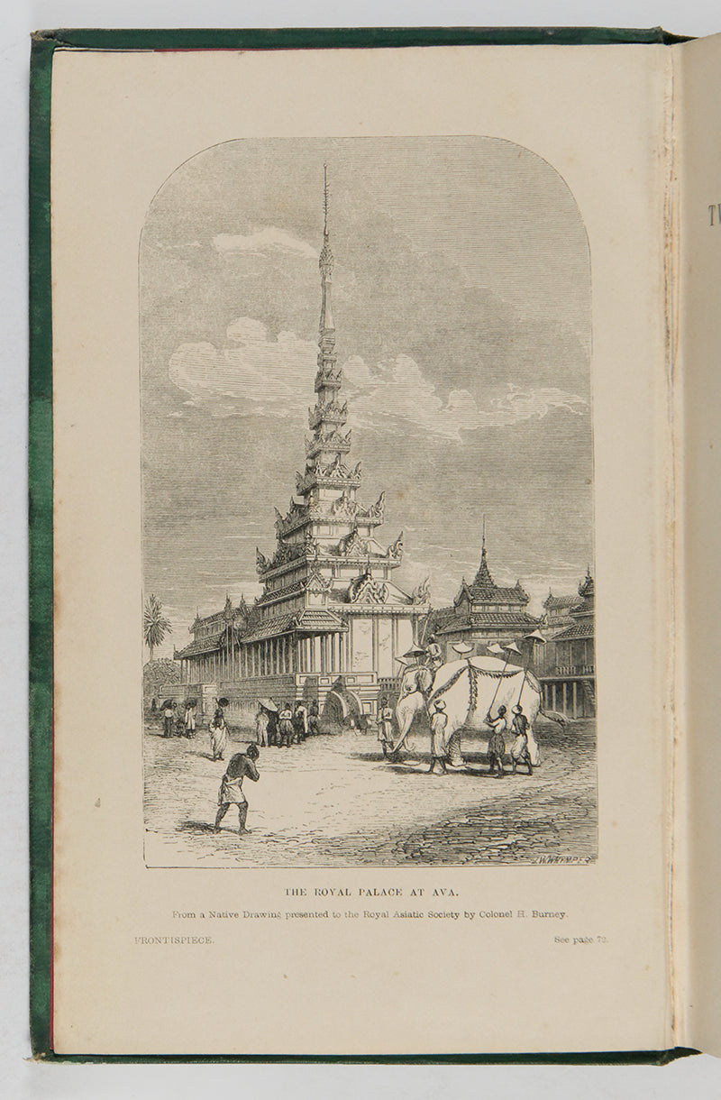 First edition of Two Years imprisonment Burmah by Henry Gouger, an account of Gouger's imprisonment during the first Anglo-Burmese War of 1824 to 1826.
