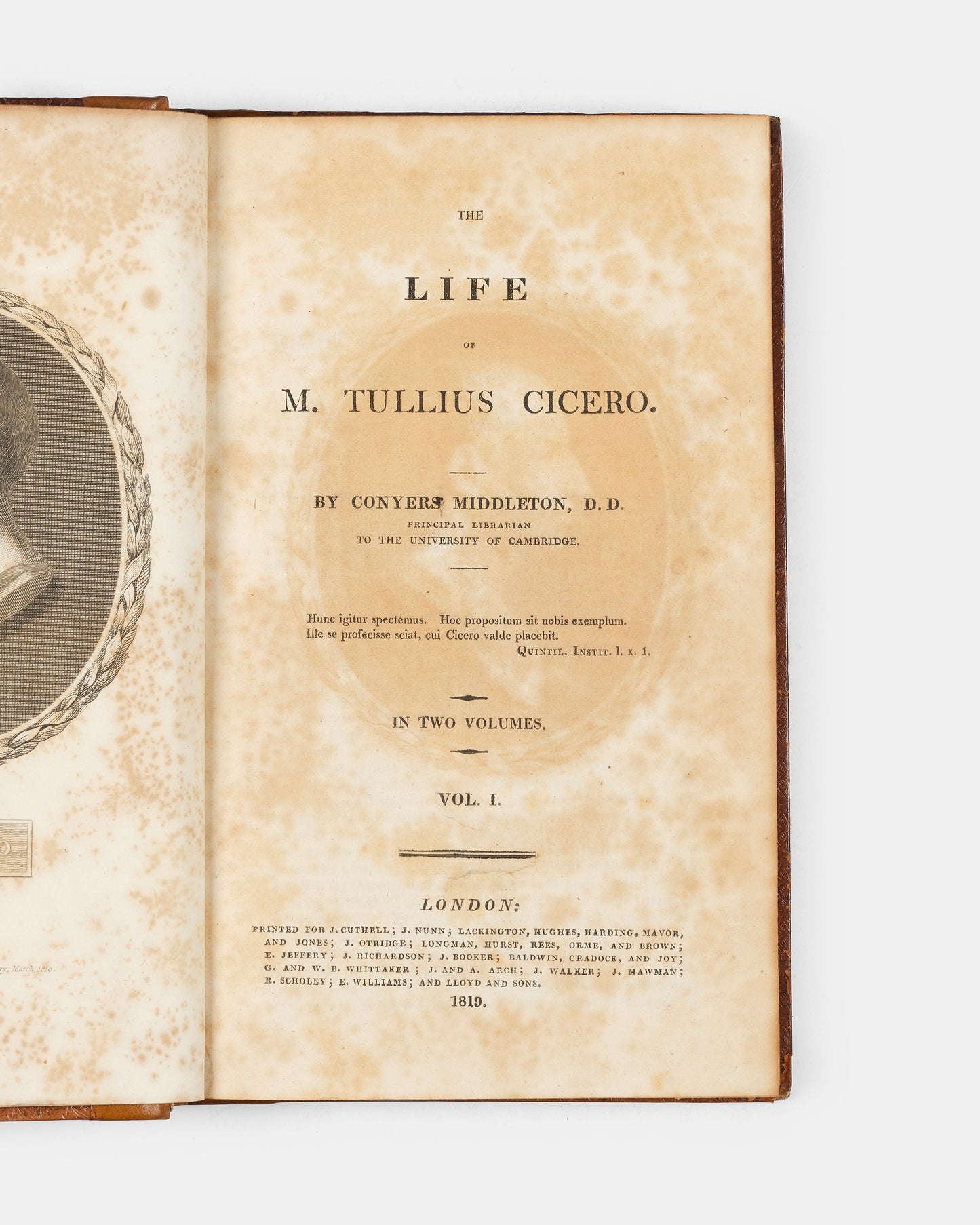 A later edition of Conyers Middleton's life of the Roman statesman Cicero, first published in 1741