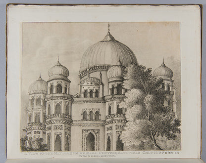 First edition of A History of the Boondelas by Wredenhall Pogson, the first translation of Lal Kavi's Chhatraprakash, his epic poem of his patron Maharaja Chhatrasal Bundela, and one of the first books to contain Indian printed lithographs.