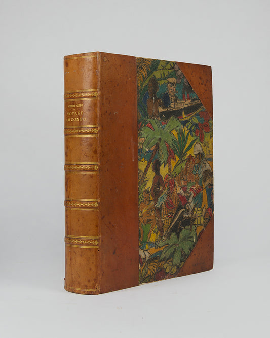 First edition of Andre Gide's Voyage au Congo, with Marc Allegret's famous sepia heliographed photographs.